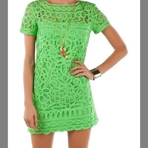 Lilly Pulitzer Green Mariekate Lace Casual Dress